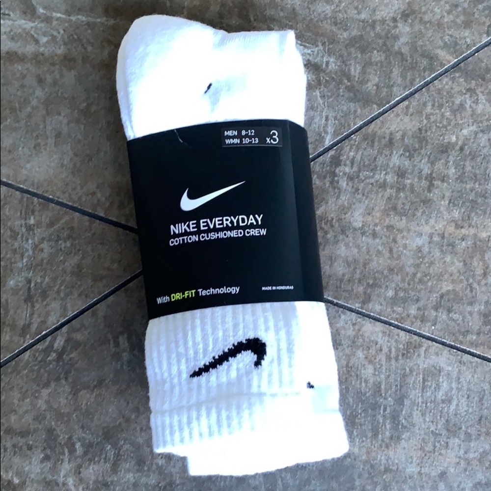 NIKE EVERYDAY COTTON CUSHIONED CREW men’s 3 pairs socks set - Picture 2 of 16